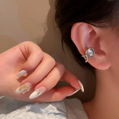 Fashionable Mermaid Tear Ear Bone Clip Korean Style Ing Glamorous no Pierced Ear Clip Wedding Birthday Party Jewelry gift