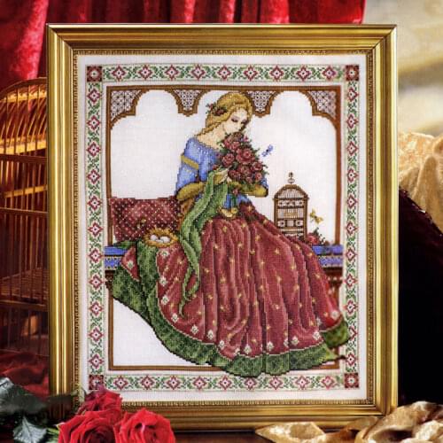 Precise Printing Bedroom Decoration Fishxx Cross Stitch Kit Col147-4 Portrait Elegant Lady Home Painting Hand Embroidery