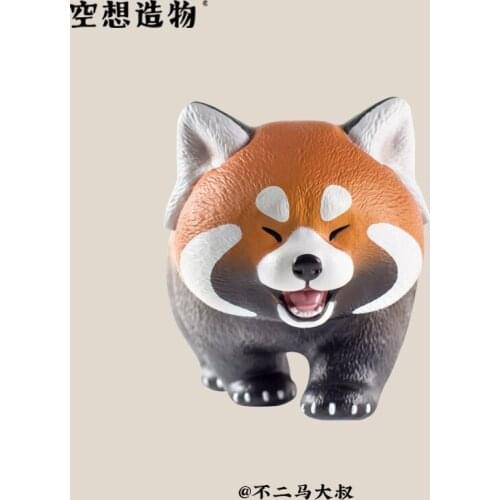 Genuine happy red panda first generation fantasy creation cat bell hand computer desktop decoration cute doll popular gift
