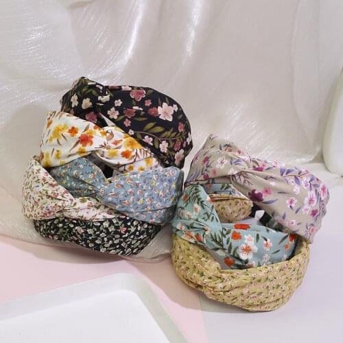 Women Headband Cloth Nice Gift Multi Purpose 1Pcs Floral/Big Flower Korean Style Knotting Hair Hoop Non-slip