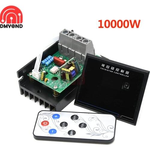 AC 220V 10000W SCR Voltage Regulator Digital Control Electronic Speed Control Dimmer Digital Meter Power Supply Intelligent 10KW