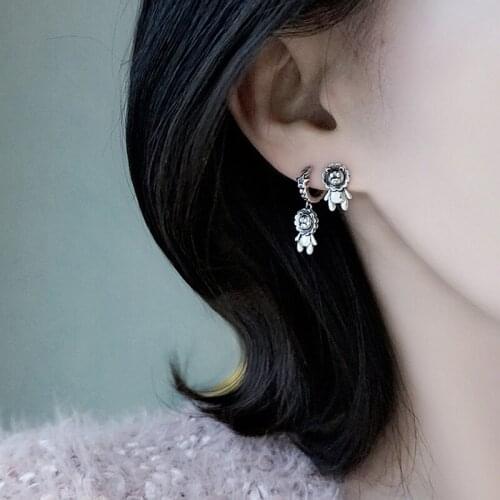 Hoop Earrings Lion Animal For Women Simple Korean Hip-hop Personality Fashion Punk New Trendy Couple Girl Jewelry Gift BOYULIGE