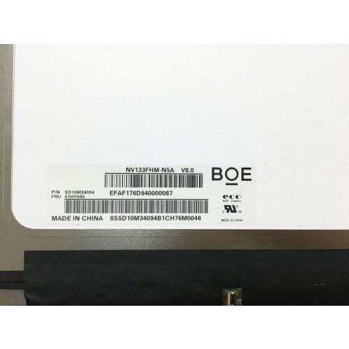 For BOE NV133FHM-N5A NV133FHM N5A P/N 01HY595 LED Screen Matrix for Laptop 13.3 30pin FHD 1920X1080 Replacement IPS Screen