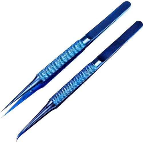 Titanium Alloy Tweezers Precision Fly Line Fingerprint Tweezers Straight Curved for Mobile Phone mainboard Repair Tools