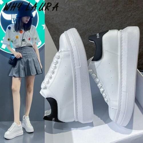2021 women sports shoes white shoes women comfortable platform flat shoes casual vulcanized women shoes