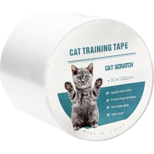 100cm Waterproof Anti-Scratch Cat Training Tape Sofa Protector Anti-Grab Stick Tapes Strong Rubberized Pet Anti-claw Adhesive
