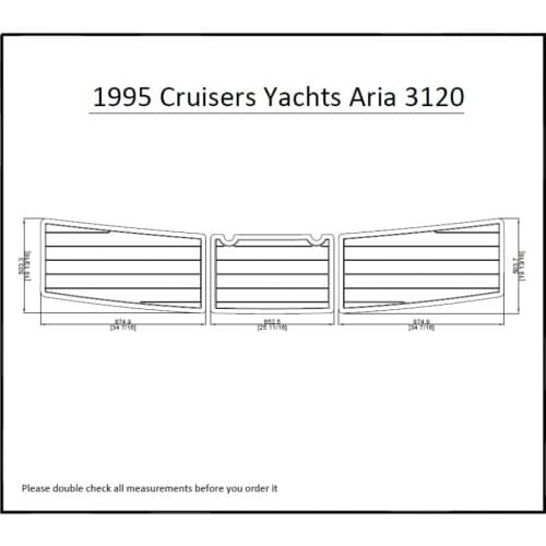 1995 Cruisers Yachts Aria 3120 Swim Platform Pad Boat EVA Teak Decking 1/4" 6mm