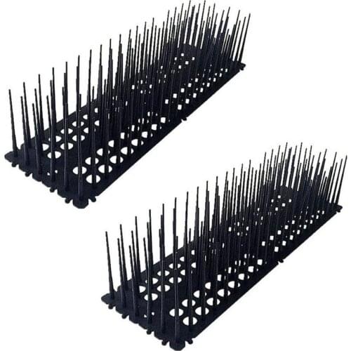 2PCS Plastic Bird Spurs Spikes Balcony Window Sills And Eaves Fence Cat Defender Spikes For Keep Off Birds Pigeons