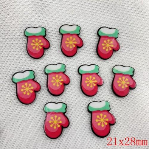 20Pcs Resin Christmas Decoration Crafts Flatback Cabochon Embellishments For Scrapbooking Diy Accessories -R04