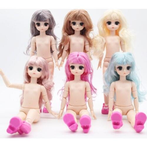 21 Moveable Jointed 28cm Height BJD Dolls 4D True Eye Doll Baby Doll Nude Fashion Doll Toys for Girls Birthday Gift