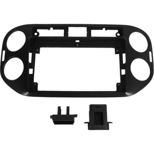 9inch 2 Din Car Stereo Fascia Panel Frame DVD Panel Bezel Frame Installation Trim Kit Fit for Tiguan 10-19