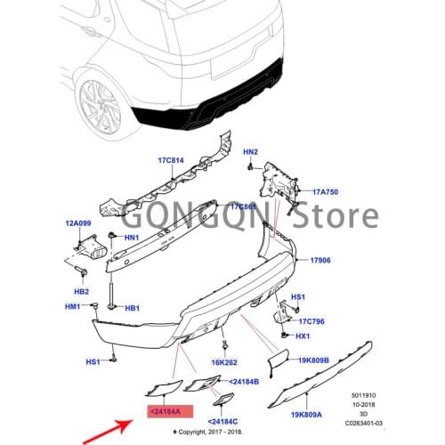 CAR is suitable for discovering 5 rear bumper lower trim silver 2017-2021lan dro ve rdi sco ver y4 Rear bumper lower trim, guard