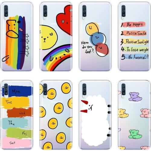 Phone Cases For Samsung Galaxy A40 A30 A20 A10 Rainbow Dog Cute For Samsung Galaxy A80 A70 A60 A50 Silicone Case Soft Back Cover