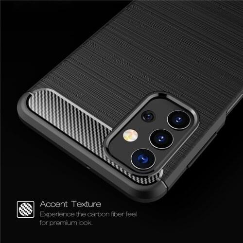 For Fundas Samsung Galaxy A32 Case For Samsung A32 Cover Phone Bumper Shockproof Soft Carbon Fiber Cover For Samsung A32 Capas