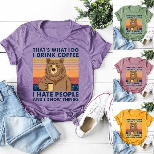 Thats what I do I drink coffee I hate people and I know things an t-shirt - Coffee Shirt - Unisex Shirt - Funny coffee shirt