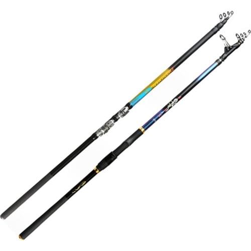 Carbon hard distance throw fishing rod collapsible guide ring telescopic spinning lure casting fishing rod
