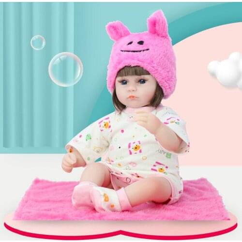 42CM Baby Reborn Dolls Toys Vinyl Sleeping Accompany Doll Realistic Soft Toddler Bebe Lifelike Beautiful Birthday Gifts For Girl