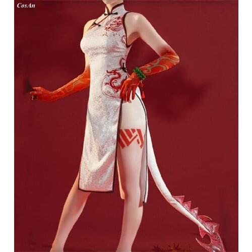 New Arrival Game Arknights Nian Cosplay Costume Fashion Easyfun Printed Cheongsam Female Activity Party Role Play Clothing S-L