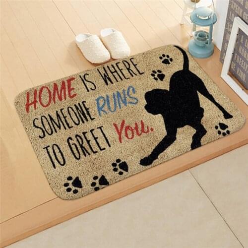 New Style Creative Door Mat Thicken Non Slip Flannel Home Decorative Entrance Floor Rug for Bathroom Home Toilet Hotel Decor