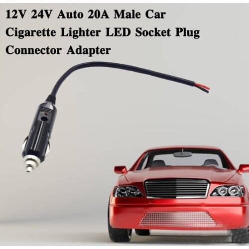 12V 24V Car Cigarette Lighter Plug Socket Converter Tin-plated Joints Car Air Pump High-power Power Conversion Extension Cable