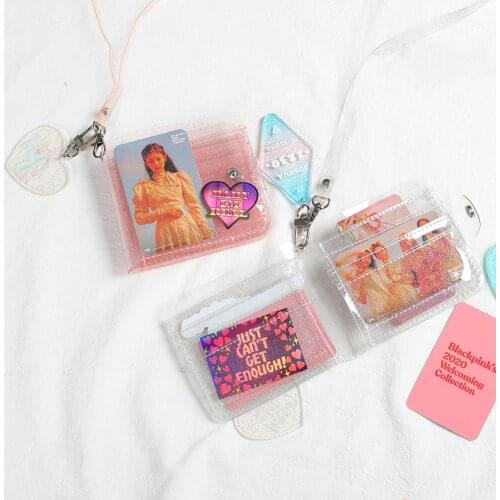 1PC Transparent Women Purse PVC Clear Jelly Bag Mini Money Wallet Card Holder Clear wallet ladies purse wallet Jelly Card Holder