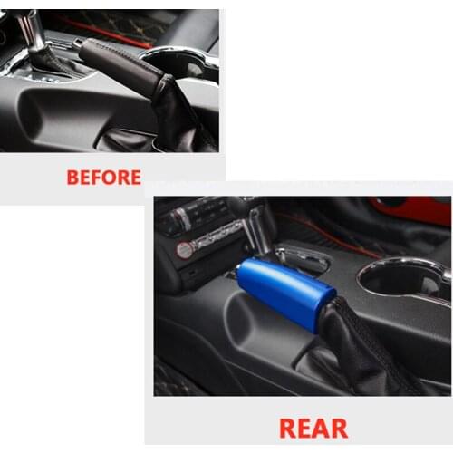 Aluminum Alloy Handbrake Grips Decorative Protective Cover Interior Modification for Ford Mustang Shelby Accessories