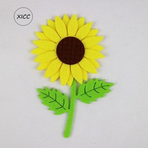 Sun Flower Handmade Non-woven Felt Pad Craft School Kindergarten Environment Layout Classroom Decoration Wall Stickers DIY