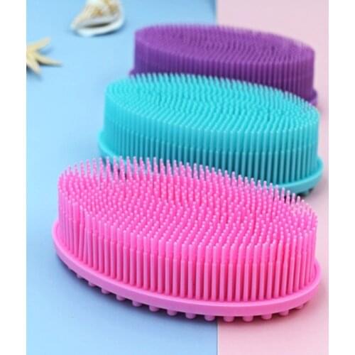 Silicone Shampoo Brush Handheld Body Scalp Massage Brush Hair Washing Comb Shower Brush Bath SPA Meridian Massage Brush