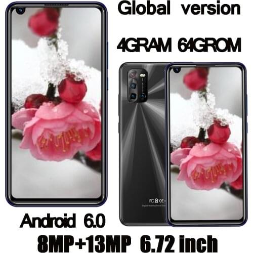 K40 Smartphones 6.72inch Screen 4G RAM+64G ROM Quad Core 8MP+13MP Front/Back Camera Android 6.0 Mobile Phones Celuars Unlocked