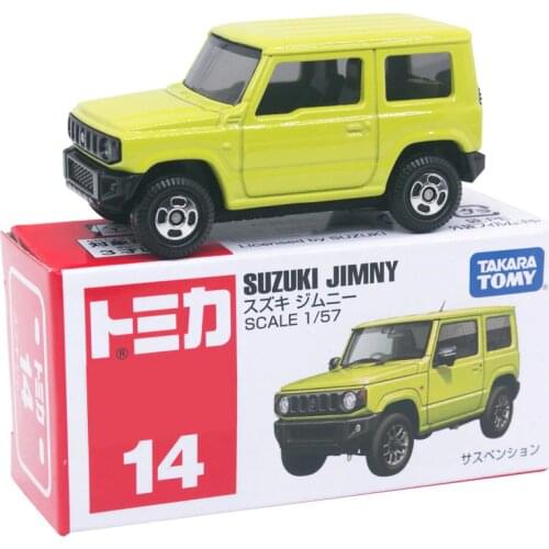 Takara Tomy Tomica No. 14 Suzuki Jimny Green Scale 1/57 Diecast Mini Car Model Toys for Boys #014