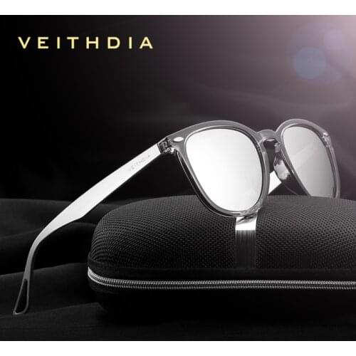 VEITHDIA Brand 2020 Unisex Aluminum+TR90 Mens Photochromic Mirror Polarized Sun Glasses Eyewear Sunglasses For Women 6116