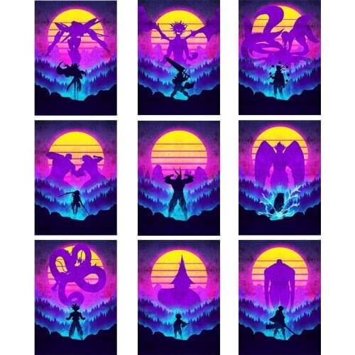 Japanese Anime Canvas Painting Naruto Sasuke Goku Dragon Ball Posters and Prints Print Mural Pictures Boys Room Home Wall Decor