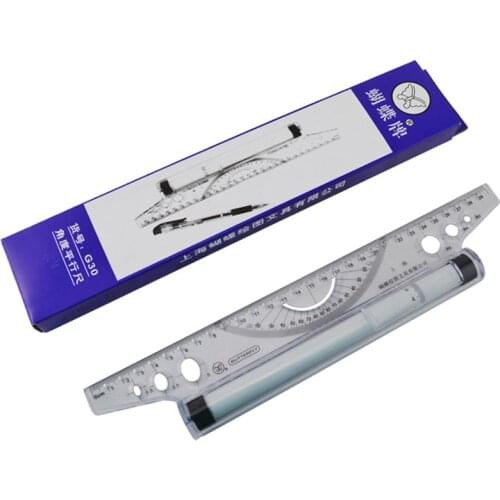 1PC 30cm Universal Foot Angle Parallel Ruler Designer Drawing Balancing Scale Rulers Multi-purpose Rolling Ruler NEW
