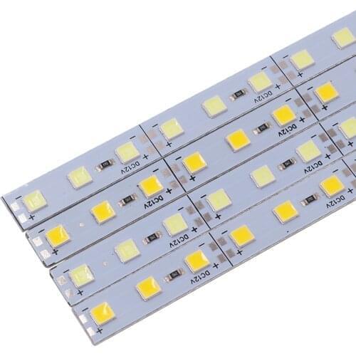 10pcs 5054 LED Bar Lights Hard 12V DC Aluminum Led Rigid Strip Light 25cm 50cm Cabinet Counter Light Blue/Pink/Red/Green/White