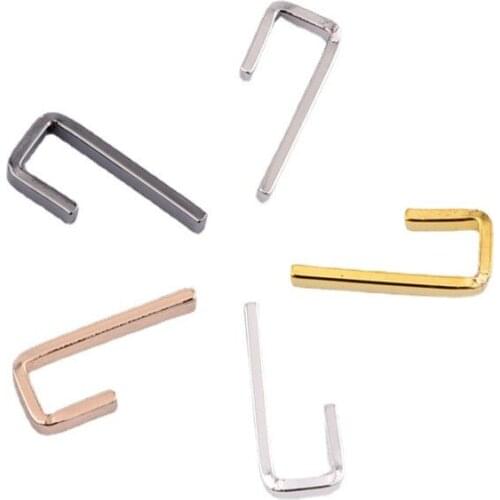 10 pieces of geometric shaped L-shaped copper rods electroplating multi-color letters copper earrings pendant jewelry supplies