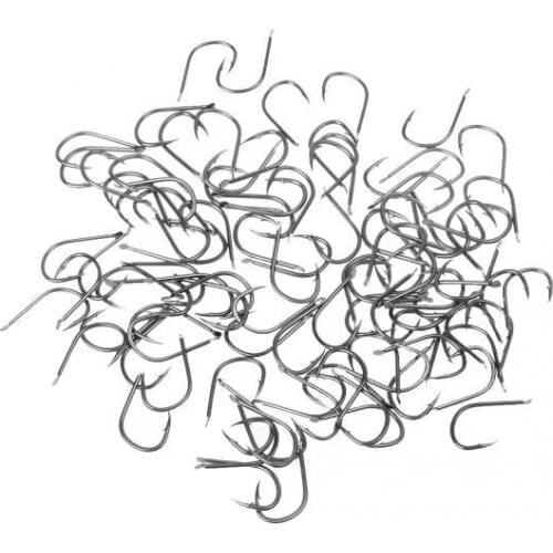 100pc Fishing Hook High-Carbon Steel Fishhook Saltwater Black