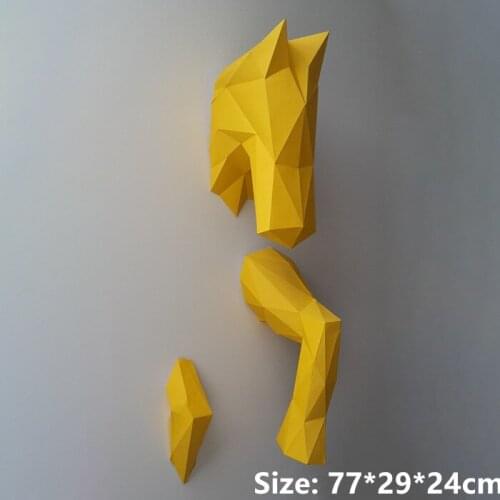 3D Paper Model wall Horse papercraft toys home decor 3d papier decoration Puzzles Eductional DIY toys birthday gift for kids