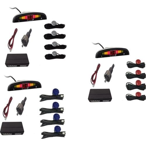 Car Auto Parktronic Led Parking Sensor With 4 Sensors Reverse Backup Car Parking Radar Monitor Detector System Display