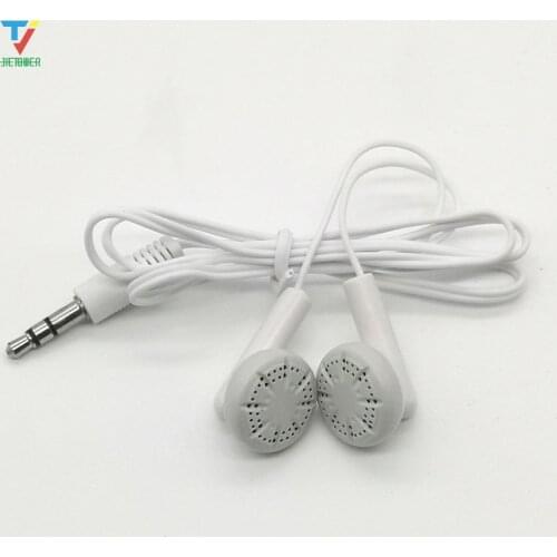 White Cheapest Disposable Earphones Economical Stereo In-ear Headphones In Schools , Gyms , Hotels , Motor Coaches, 200pcs/lot