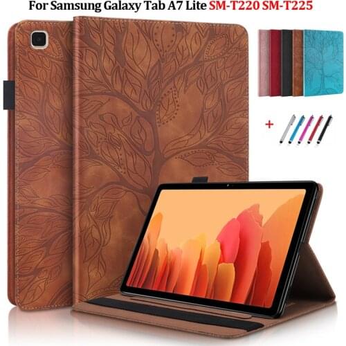 Tablet Funda For Samsung Galaxy Tab A7 Lite Case 2021 Emboss Tree Flip Wallet Cover For Samsung Tab A7 Lite SM-T220 SM-T225 Case