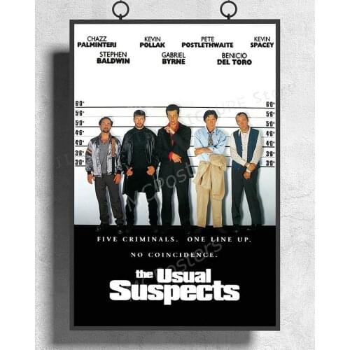 H014 The Usual Suspects Movie Wall Sticker Silk Poster Art Home Decoration