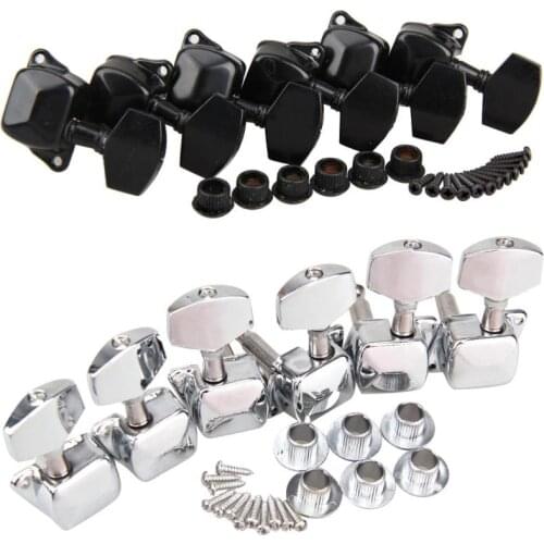 2 Colors Chrome Guitar Tuning Keys Pegs Classic Guitar String Tuning Pegs Machine Heads Tuners Keys Parts 3 Left 3 Right