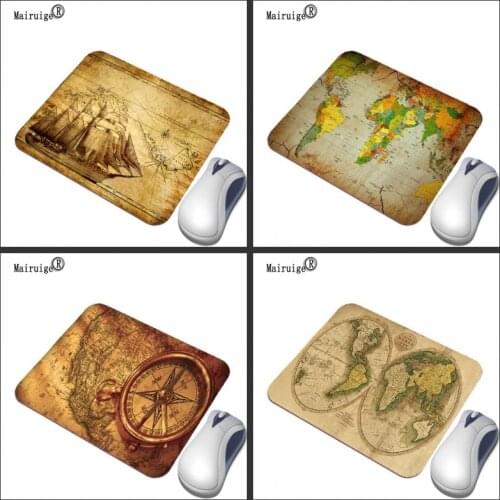 Mairuige ancient yellow game map print 220X180/290X250MM custom mouse pad computer peripherals non-slip rubber bottom mat mats