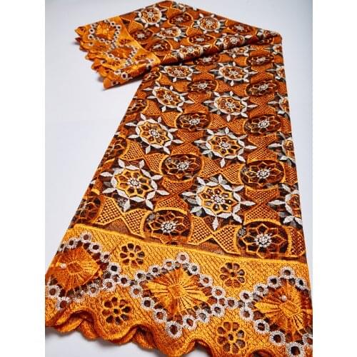 Afriacn Lace Fabric High Quality 2021 Nigeria Tulle Lace Embroidery Mesh Lace Fabric For Party Dresses 2.5 Yards