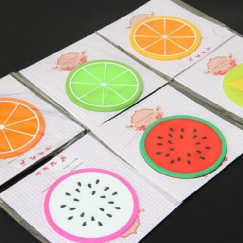 Cute Coaster Fruit Shape Silicone Cup Pad Non Slip Bowl Mat Heat Insulation Cup Pad Coaster Hot Drink Holder Placemat