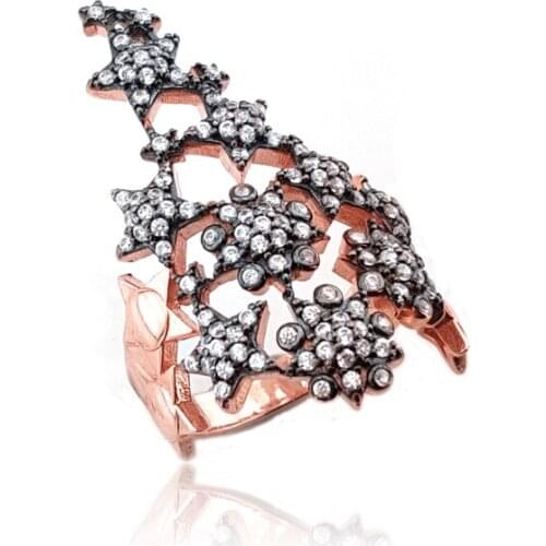 Trendy Star Statement Women Rings 925 Sterling Silver Ladies Rings for Women