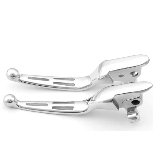 Motorcycle Chrome Handlebar Control Brake Lever Slotted Brake Clutch Lever For Harley Touring Trike 08-13 FLHR and FLHRC 14