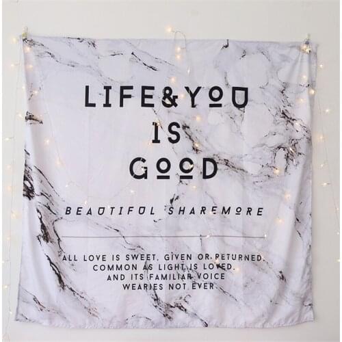 Marble Style Tapestry Vivid rint Wall Hanging For Christmas Farmhouse Decor Wall Carpet New Year Decoration Beach Towel