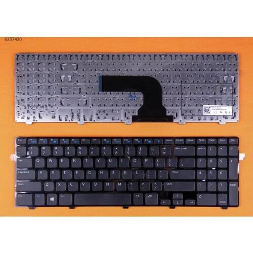 US Layout New laptop Keyboard for DELL Inspiron 15 3521 15R 5521 2521 GLOSSY FRAME BLACK