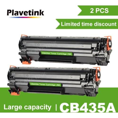 Plavetink 2pcs CB435A 435A 35A Toner Cartridge for HP LaserJet P1002 P1003 P1004 P1005 P1006 P1009 Printer Black Toner Cartridge
